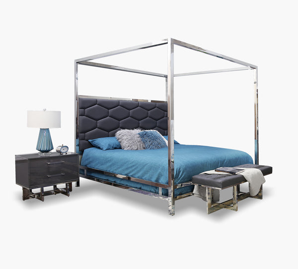 Dante Graphite Queen Canopy Bed