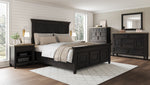 Farm House Charcoal 5 Piece King Panel Bedroom