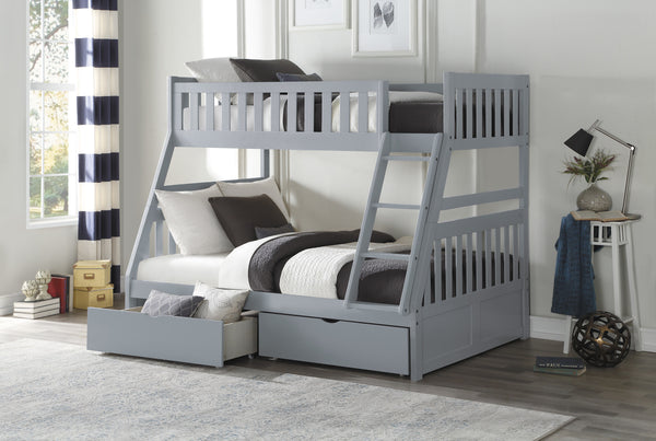 Galen Grey Twin over Full Bunk Bed