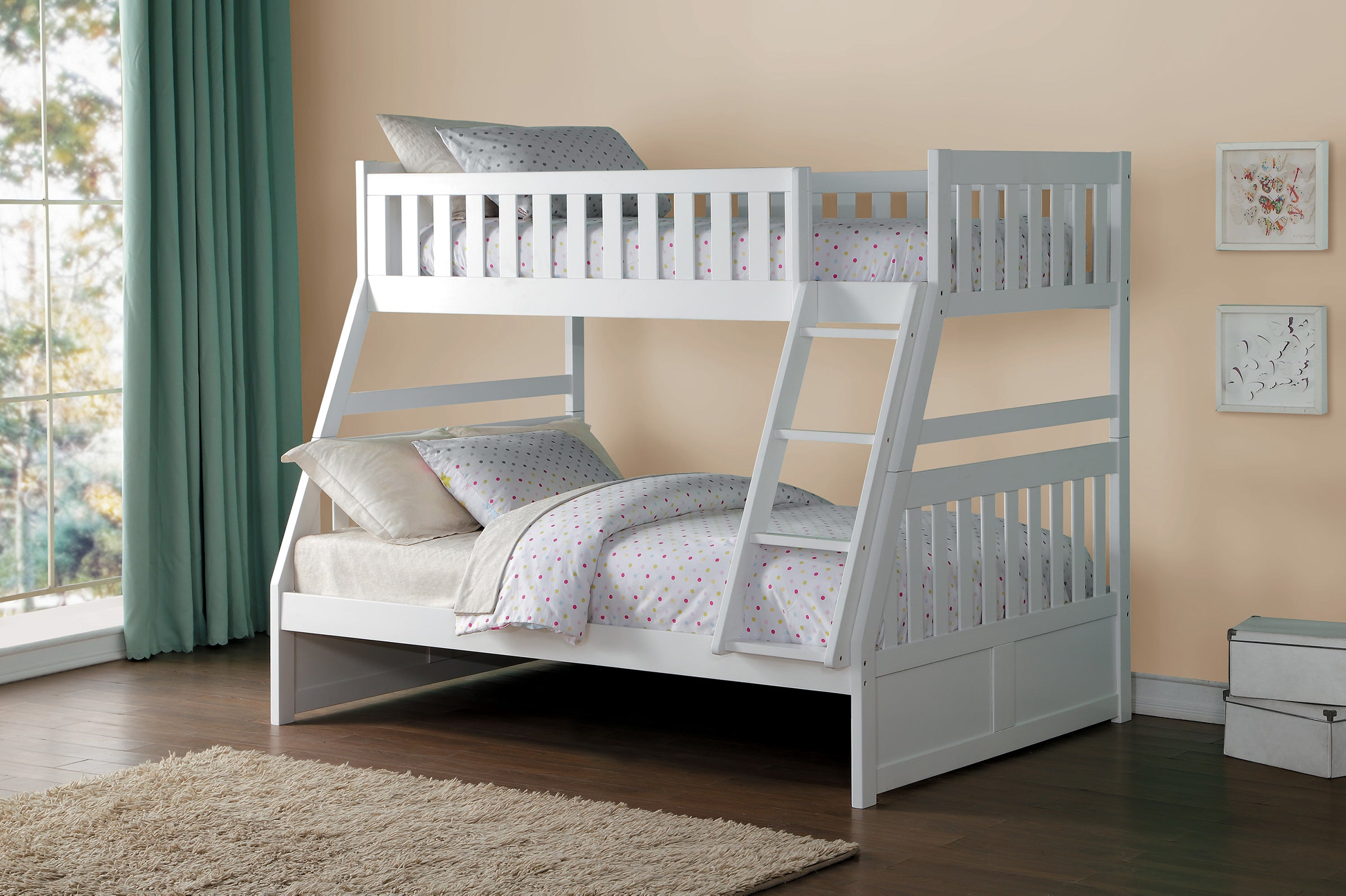 Galen White Twin over Full Bunk Bed – Kane's Furniture