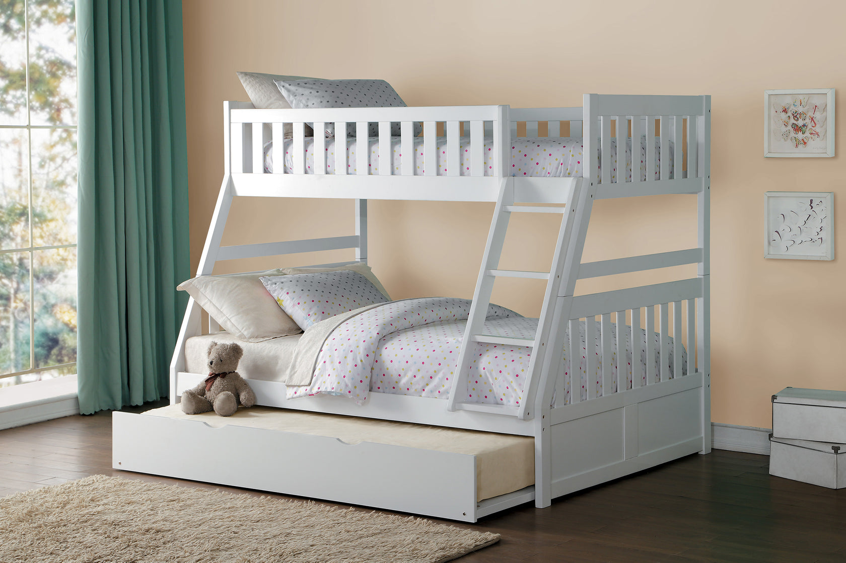 Galen White Twin over Full Bunk Bed – Kane's Furniture