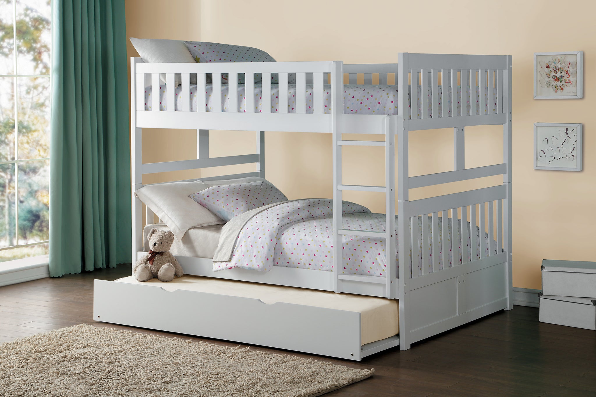 Galen White Full over Full Bunk Bed – Kane's Furniture