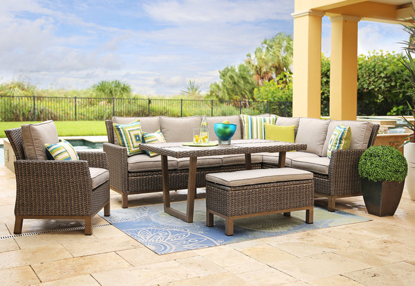 Laguna 4 Piece Outdoor Banquette Dining Set