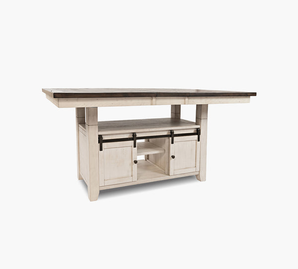 Madison County Two Tone Adjustable Storage Table