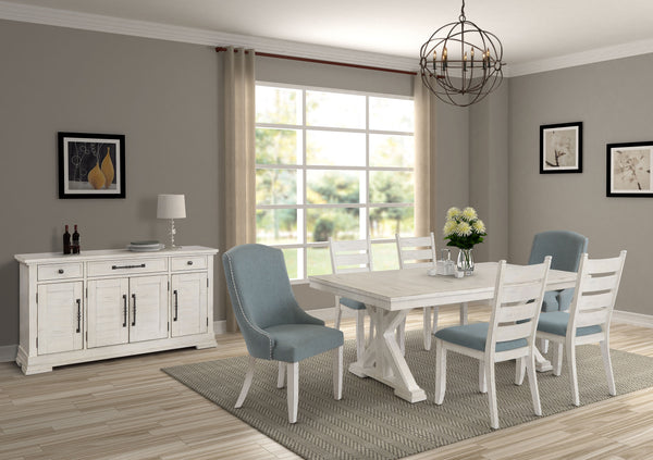 Trina White 5 Piece Rectangular Dining Set