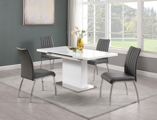 Vanessa 5 Piece Dining Set w/ Pop Up Extension Table