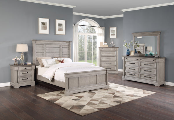 Woodbridge Grey 5 Piece Queen Panel Bedroom